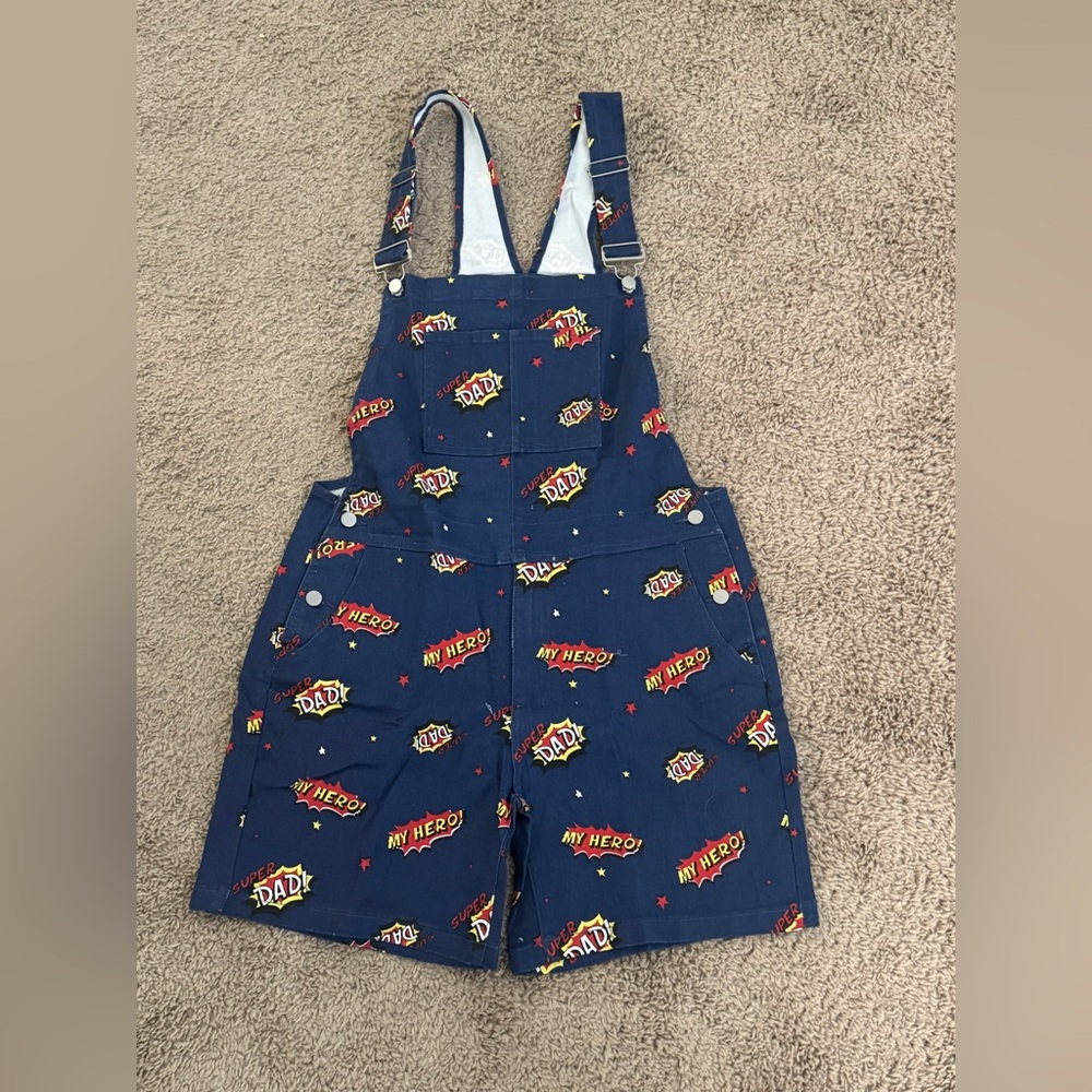 Bib Overalls for Men Shorts Romper Jumpsuits Coveralls Medium Size New With Tags - Picture 2 of 4